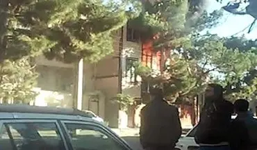 آتش‌سوزی یک واحد آپارتمان در "گناباد"+فیلم