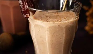 نوشیدنی مقوی| طرز تهیه  میلک شیک خرما و نارگیل