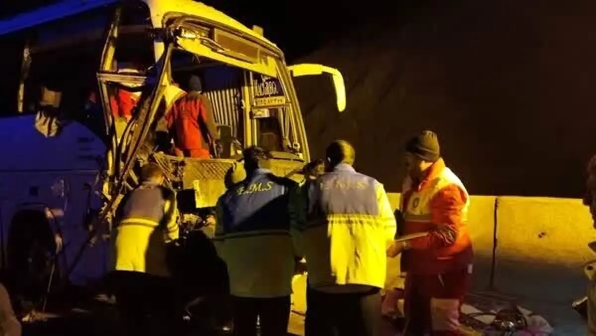 تصادف اتوبوس زائران عراقی در ایران