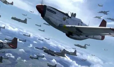 نبرد هوایی تمام عیار میان چندین جنگنده در جنگ جهانی دوم