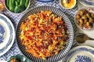 طرز تهیه هویج پلو مجلسی با مرغ؛ طعمی شیرین و جذاب برای مهمانی‌ها