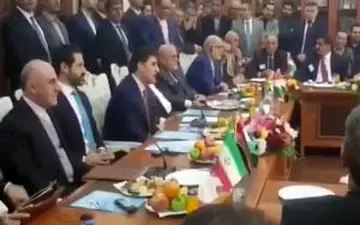 فارسی صحبت کردن نخست وزیر اقلیم کردستان عراق در دیدار با ظریف + فیلم 