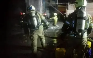 آتش‌سوزی گسترده در کارگاه تولید رنگ + تصاویر 