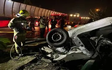 کامیونت متخلف مرگ آفرید؛ فرار راننده پس از حادثه خونین قزوین
