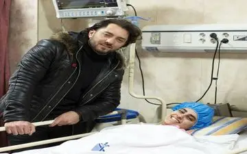 ملاقات بهرام رادان با زلزله زده اى که آرزوى دیدار با او را داشت/عکس