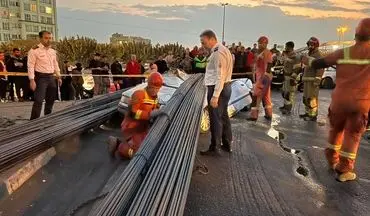 واژگونی کامیون در بلوار کوهسار تهران؛ یک نفر مصدوم شد