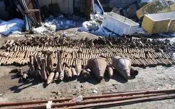 بیش از هزار عدد مهمات جنگی در ثلاث باباجانی کشف شد 