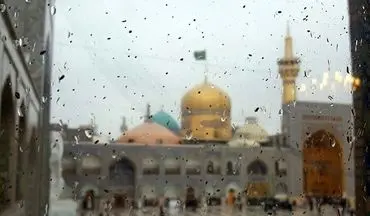 ویدئویی از بارش باران در حرم مطهر رضوی