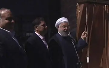 افتتاح راه آهن تهران _ کرمانشاه با حضور رئیس جمهور +فیلم 