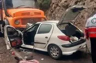 ۲ کشته و ۲ مصدوم در برخورد خودروی سواری با کامیون در جاده کندوان
