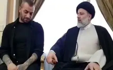 گفتگو و خوش و بش سید ابراهیم رییسی و امیر تتلو +فیلم