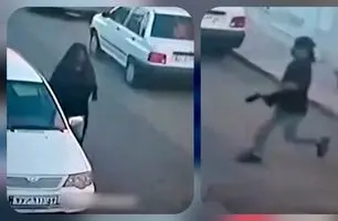 موبایل‌قاپی در ترافیک اتوبان امام علی؛ فیلم جنجالی