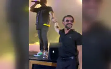  حضور امین حیایی در کنسرت محمدرضا گلزار