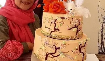 کیک متفاوت خانم بازیگر در روز تولدش+ عکس
