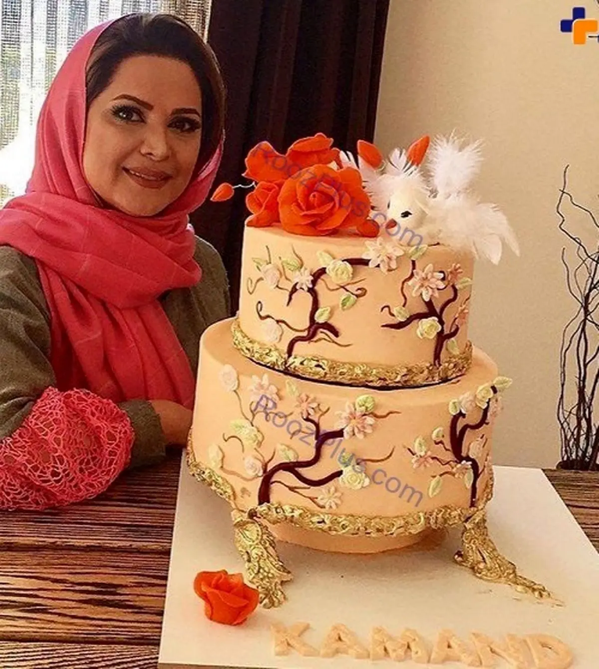 کیک متفاوت خانم بازیگر در روز تولدش+ عکس
