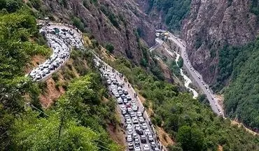 ترافیک سنگین در محور کندوان