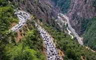 ترافیک سنگین در محور کندوان