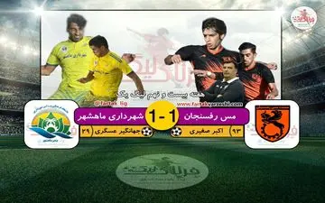 میشو با مس همچنان نمی‌بازد/ تک امتیاز ارزشمند ماهشهری‌ها در رفسنجان