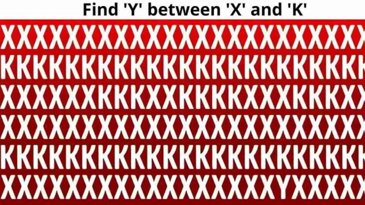 اگر در کم تر از 10 ثانیه حرف Y را پیدا کردی می دونم خیلی تیزبین هستی