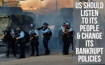 وزارت امور خارجه: آمریکا باید صدای مردمش را بشنود و سیاست‌های شکست‌خورده‌اش را تغییر دهد
