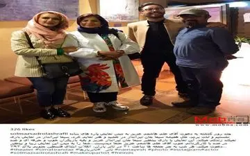 عکس دسته جمعی سیما تیرانداز و دوستان هنرمندش در تئاتر باران (عکس)