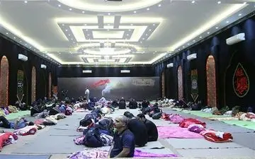 اسکان شبانه زائران اربعین در کمیته امداد شهر حمیل کرمانشاه