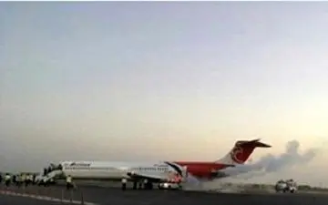 هواپیماهایی که لحظه تیک آف در باند آتش گرفتند + فیلم