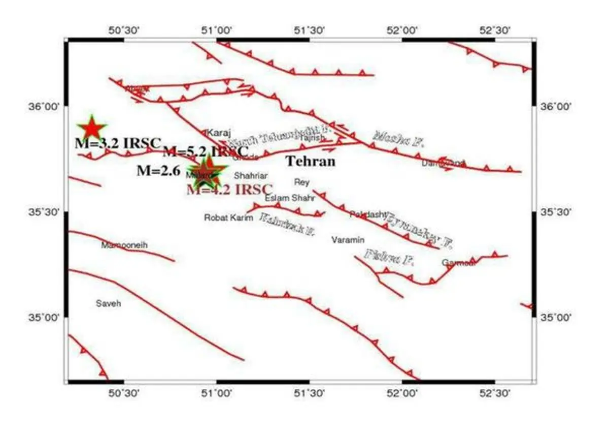 گسل شمال تهران به تنهایی پتانسیل زمین‌لرزه‌ی ۷ ریشتری را داراست