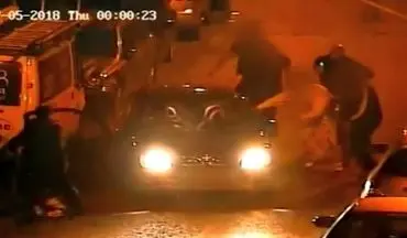 صحنه وحشتناکی که سارق خودرو در خیابان رقم زد!+فیلم