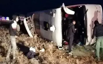 واژگونی اتوبوس در مسیر تهران-کلاله / 19 نفر کشته شدند