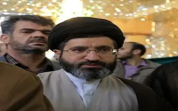 حضور فرزند رهبر انقلاب در مراسم تشییع آیت الله هاشمی شاهرودی