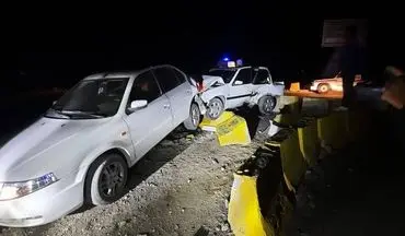 واژگونی زنجیره‌ای چهار خودرو در محور قروه–همدان/ ۱۰ نفر مصدوم شدند