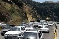 ترافیک سنگین در جاده کرج - چالوس