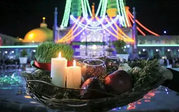 مراسم سال تحویل در حرم بانوی کرامت برگزار شد