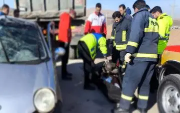 یک کشته در اثر واژگونی خودروی MVM در محور کرمانشاه به ماهیدشت