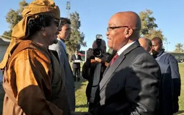 سکوت جاکوب زوما درباره ثروت قذافی شکست