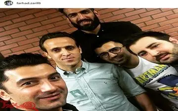  سلفی ظریف با علی کریمی/عکس