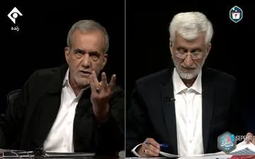 گفت‌وگوی چالشی جلیلی و پزشکیان در آخرین مناظره + ویدئو