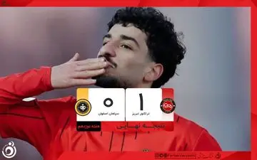 خلاصه بازی تراکتور 1 - سپاهان 0 + ویدئو