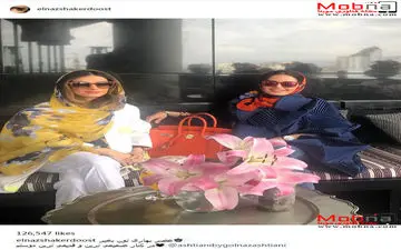 پوشش الناز شاکردوست به همراه یک طراح لباس (عکس)