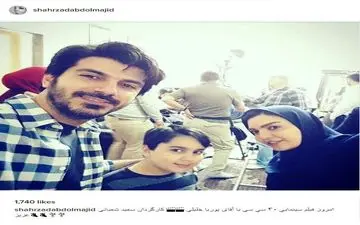 سلفی شهرزاد عبدالمجید در پشت صحنه یک فیلم (عکس)