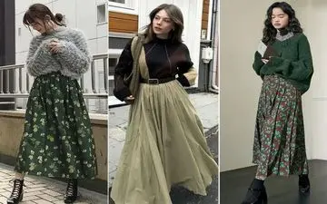 رنگ‌های ایده‌آل برای ست کردن دامن سبز بلند در بهار 
