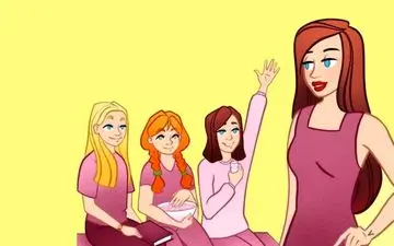 اگر گفتی کدام یک از دخترهای تصویر دختر این زن است خیلی باهوشی