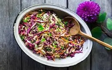 این سالاد خیلی شیکه | سالاد آسیایی با کلم قرمز !