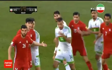 گل اول الجزایر به ایران(شافایی) + فیلم
