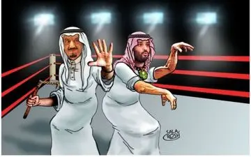 بن سلمان و پسرش در رینگ «کشتی کج»! + عکس