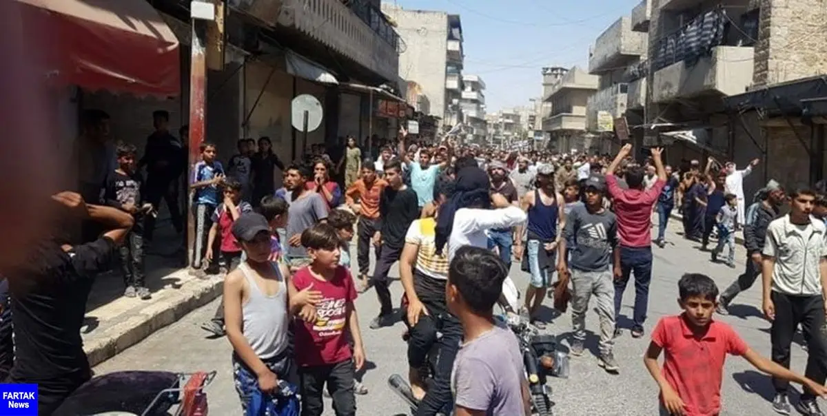 تظاهرات مردم سوریه علیه شبه‌نظامیان وابسته آمریکا؛ 5 تن کشته شدند
