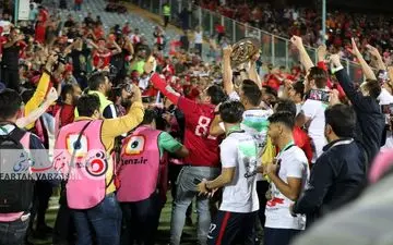 تصاویر بیادماندنی از جشن قهرمانی نساجی در جام حذفی 