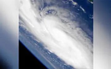 طوفانی در اقیانوس اطلس از نگاه ایستگاه فضایی