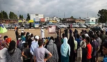 اقدام متفاوت طلبه ها در ساحل مازندران